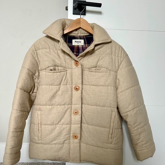 Pietsie Alamos Jacket in Oat Flannel Size Small - Picture 4 of 10